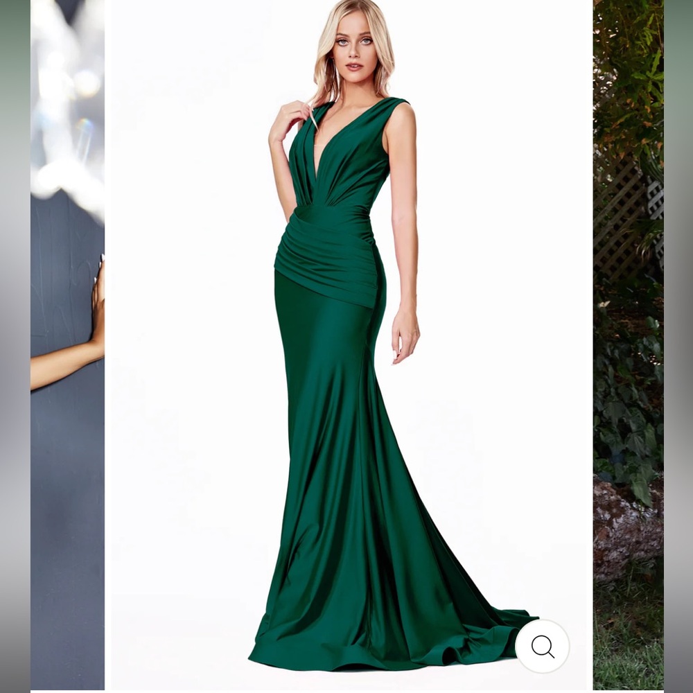 Hunter Green Cinderella Divine C912 Gown